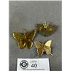 Image 4 : 3 Vintage Butterfly Brooches