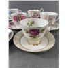 Image 2 : Nice Lot Of 7 Vintage English Fine Bone China Cups & Saucers