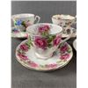 Image 8 : Nice Lot Of 7 Vintage English Fine Bone China Cups & Saucers