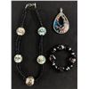 Image 1 : Vintage Venetian Glass Necklace, Bracelet & Pendant