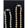 Image 2 : 2 Vintage Pearls Necklaces, Bracelet, 2 Pairs Of Earrings & 1 Pendant Marked 18K GP