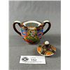 Image 3 : 3 Beautiful Vintage Pieces Of Japanese Satsuma - Cream & Sugar Set Plus 5"H Vase