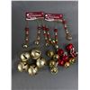 Image 2 : Christmas Lot - Cello Basket Wrap, Tree Ornaments, Bells & More
