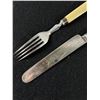 Image 3 : 1860's Knife & Fork with Carved Ivory Handles