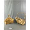 Image 2 : Basket Lot - Woven Loral Sweet Grass, Wine Bottle & Other
