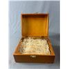 Image 3 : Decorative Trinket Box w/ Latch Approx. 5.5" H x 7" x 4" & 2 Wood Storage Boxes. Approx. 10" x 6.5" 