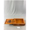 Image 4 : Decorative Trinket Box w/ Latch Approx. 5.5" H x 7" x 4" & 2 Wood Storage Boxes. Approx. 10" x 6.5" 