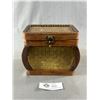 Image 5 : Decorative Trinket Box w/ Latch Approx. 5.5" H x 7" x 4" & 2 Wood Storage Boxes. Approx. 10" x 6.5" 
