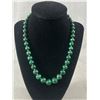 Image 2 : Handcrafted Malachite Semi-Precious Stone 17"L Necklace & Earrings Set