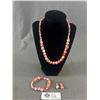 Image 2 : Vintage Acrylic & Handmade Crystals Jewelry Set