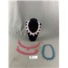 Image 2 : Very Nice Lot Of Assorted Seed Beaded Jewelry Including Aboriginal w/ Deer Hide Moccasin Pendants