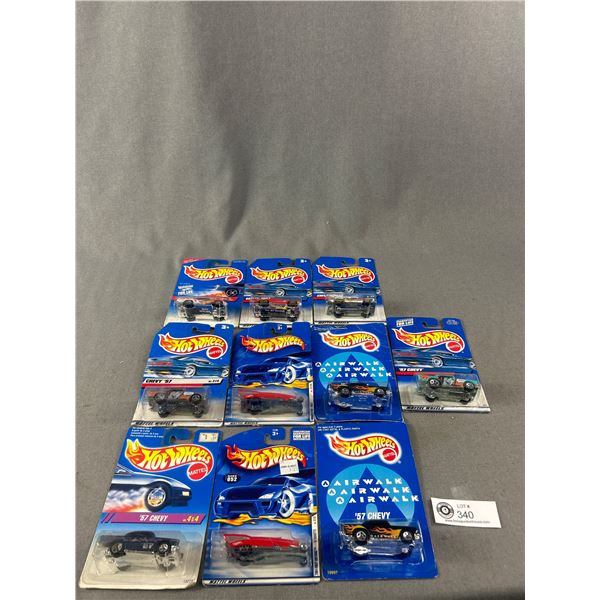 Nice Selection Of 10 Hotwheels Die-Cast Metal Collectible Cars In Original Packages