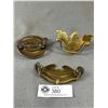 Image 1 : 3 Early 1900's Fancy Brass Drawer Pulls