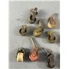 Image 2 : 10 Antique Furniture Castors. Brass, Wood & Porcelain