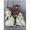 Image 1 : 3 Vintage Porcelain Dolls & Old Made In Canada Large Composition Doll w/Soft Body