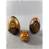 Image 2 : Vintage Décor - 4.5" Metal Buddha Head & Painted Wood Eggs
