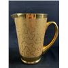 Image 2 : Lovely Mid Century Gold Plated Picture w/ 5 Matching Glasses
