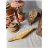 Image 4 : Vintage Wooden Crate w/ Wooden Pulley and Antique Lanterns As Found