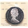 Image 2 : 1965 $1 SB Ptd. 5 ICCS Gem SPECIMEN-65 Heavy Cameo with attractive tones.  Very scarce and seldom of