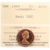 Image 2 : 1969 1¢ ICCS Superb Gem Specimen-66 Red, Ultra Heavy Cameo. The last ICCS population report counts o