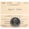 Image 2 : 1969 10¢ ICCS Gem Specimen-65. The ICCS population report suggests only a single example is graded f