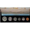 Image 1 : Specimen Set;  1970 Set of 6-coins in original black leather case.