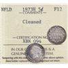 Image 1 : Nfld 1873H 5¢ ICCS Fine-12, Cleaned.  Rare Key date.