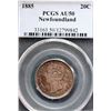 Image 2 : Nfld 1885 20¢ PCGS About Uncirculated-50.  Nice details under older greyish tones.