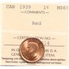Image 2 : 1939 1¢ ICCS Superb Gem Mint State-66RED. Full red