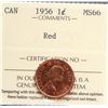 Image 2 : 1956 1¢ ICCS Superb Gem Mint State-66RED.  Superb fully red Gem example.  A similar example was sold