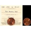 Image 1 : 1983 1¢ "Far Beads" ICCS Superb Gem Mint State-67 Red.  Full red.