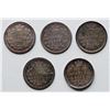 Image 1 : 1858 5¢ SD, 1870 Nr, Wr, 1871 & 1872H Lot of 5 coins all VF to EF average w/some exceptions ans some