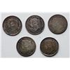 Image 2 : 1858 5¢ SD, 1870 Nr, Wr, 1871 & 1872H Lot of 5 coins all VF to EF average w/some exceptions ans some