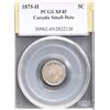Image 2 : 1875H 5¢ Small Date PCGS Choice Extra Fine-45.  A nice key date.