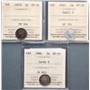 Image 1 : 1882H 5¢, 1885 Sml 5 both Very Fine-20 & 1886 Lg 6 Extra Fine-40.  Lot of 3 ICCS graded coins.