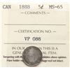 Image 2 : 1888 5¢ ICCS Gem Mint State-65 Intense toning over full underlying lustre.