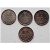 Image 1 : 1898 5¢, 1899, 1900 Rd & 1901 Lot of 4 lustrous AU examples.