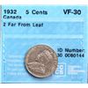 Image 2 : 1932 5¢ "Far 2", CCCS Choice Very Fine-30.  Scarce variety