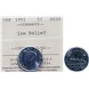 Image 1 : 1951 5¢ Low Relief ICCS Superb Gem Mint State-66.  Fully bright and lustrous example.