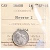 Image 2 : 1880H 10¢ Obv 2 ICCS Choice Extra Fine-45.