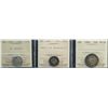Image 1 : 1891 10¢ 21 Lvs, 1886 Sml 6 Obv 5 & 1900 25¢ all ICCS Choice Very Fine-30.  Lot of 3 coins.