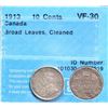 Image 1 : 1913 10¢ Broad Leaves CCCS Choice Very Fine-30.  A very nice example.  Lightly cleaned.
