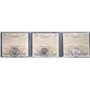 Image 1 : 1937 10¢, 1941, 1942, all 3 coins ICCS graded Choice Mint State-64.