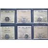 Image 1 : 1943 10¢, 1944, 1946, 1947 ML, 1949, 1950, 1951, 1952, all 8 coins ICCS graded Choice Mint State-64.