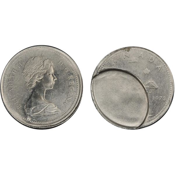 Error Coin;  1973 25¢ Sml Bust PCGS Choice Mint State-62.  Designated w/60% Indent Reverse strike.  