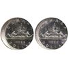 Image 1 : Errors; 1968 Consecutive "Off Centre" Nickel Dollar Errors  Both with strong Cameo contrast.  A grea