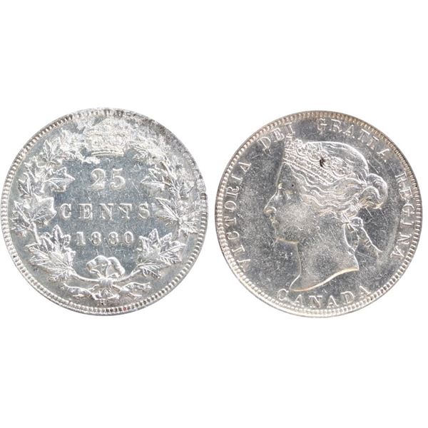 1880H 25¢ Narrow 0 ICCS Choice Extra Fine-45.