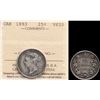 Image 1 : 1893 25¢ ICCS Very Fine-20.  Key date.