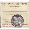 Image 2 : 1917 25¢ ICCS Gem Mint State-65