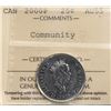 Image 2 : 2000-P 25¢ "Community" ICCS Choice Almost Uncirculated-55, Fully brilliant and lustrous. A great mod